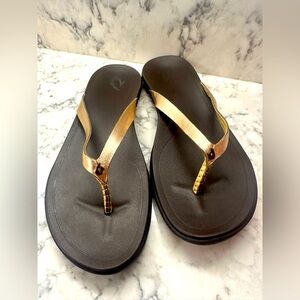 Olukai Ho’opio Leather Sandal, Size 9, Rose Gold